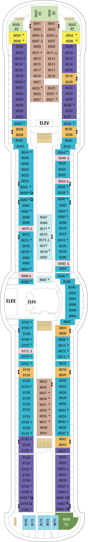 Serenade of the Seas Deck plan & cabin plan