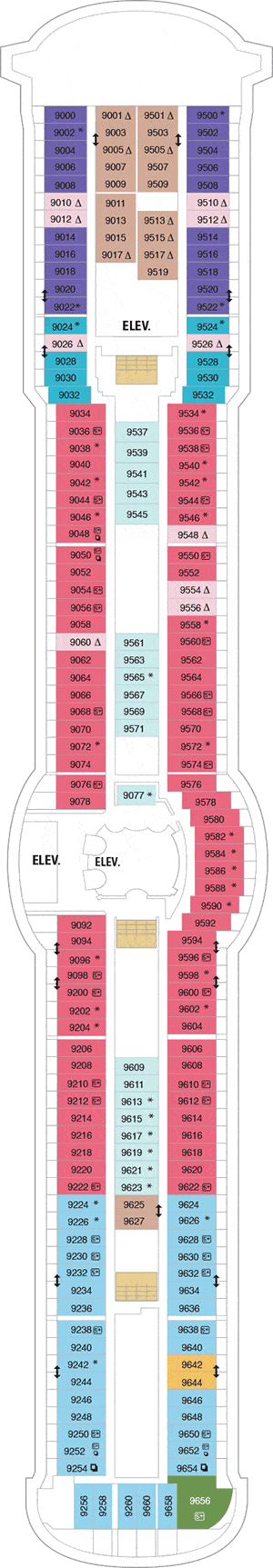 Serenade of the Seas Deck plan & cabin plan