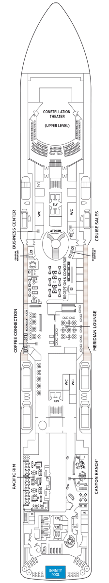 Seven Seas Splendor Deck plan & cabin plan