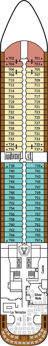 Silver Dawn Deck plan & cabin plan