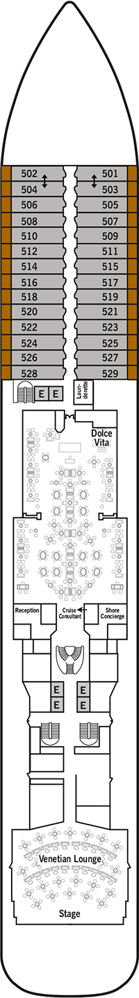 Silver Moon Deck plan & cabin plan