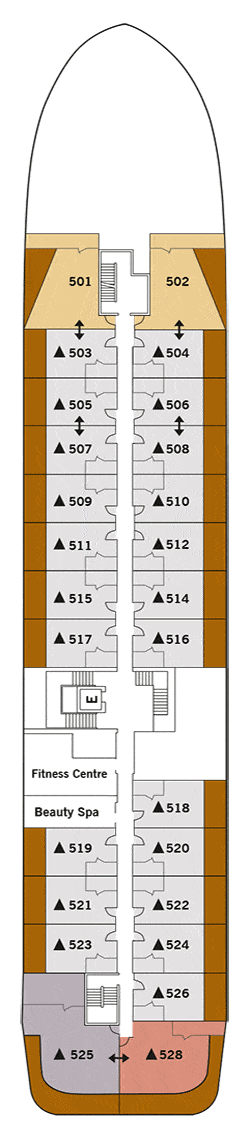 Silver Origin Deck plan & cabin plan