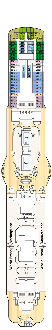 Sky Princess Deck plan & cabin plan