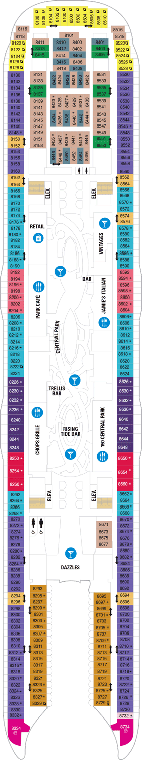 Symphony of the Seas Deck plan & cabin plan