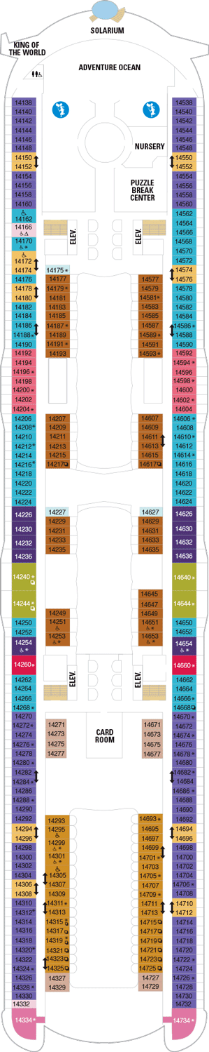 Symphony of the Seas Deck plan & cabin plan