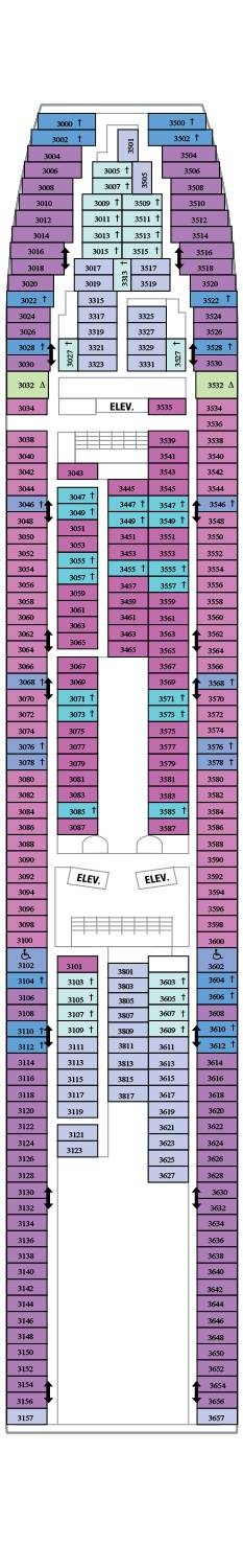 Vision of the Seas Deck plan & cabin plan