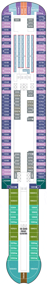 Norwegian Viva Deck plan & cabin plan