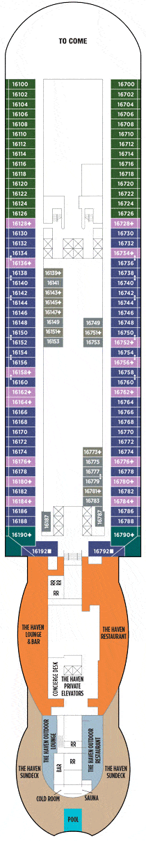 Norwegian Viva Deck plan & cabin plan