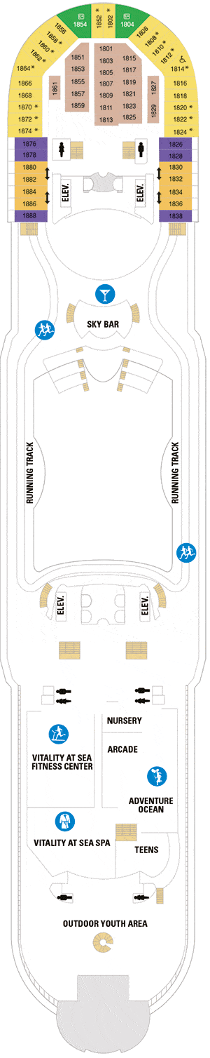 Voyager of the Seas Deck plan & cabin plan