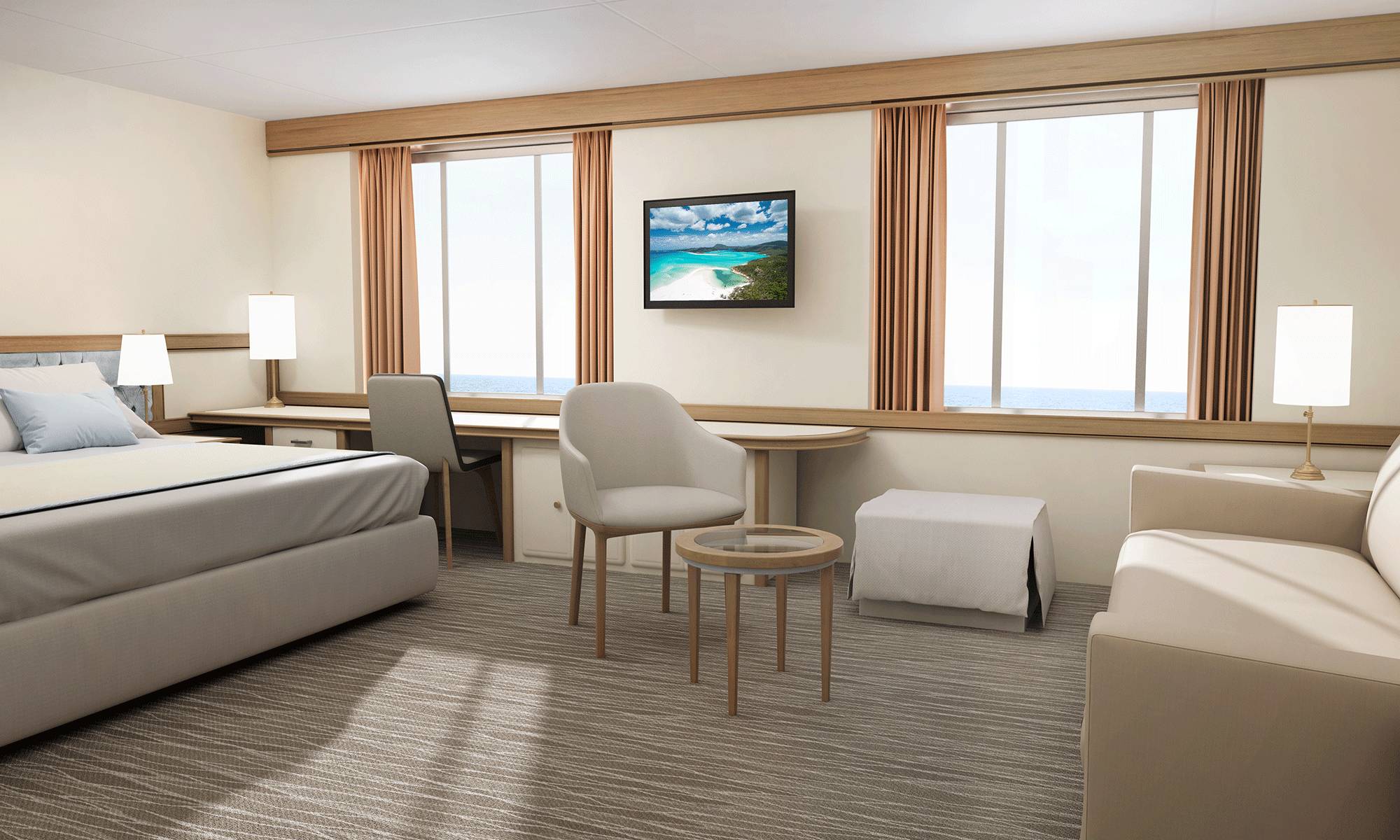 Carnival Adventure Byron Beach Ocean View Suite category BV