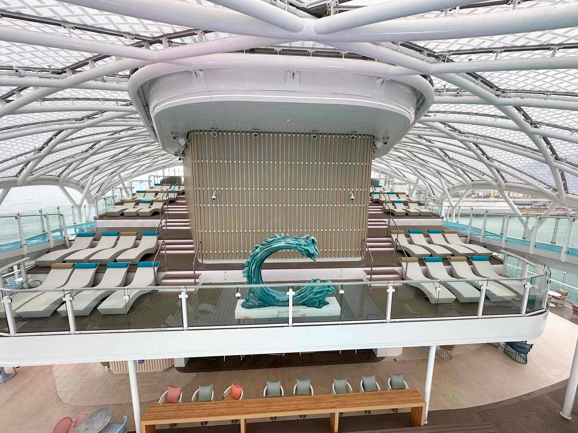 Mein Schiff Relax View under the Marcoon roof & at the relaxation areas