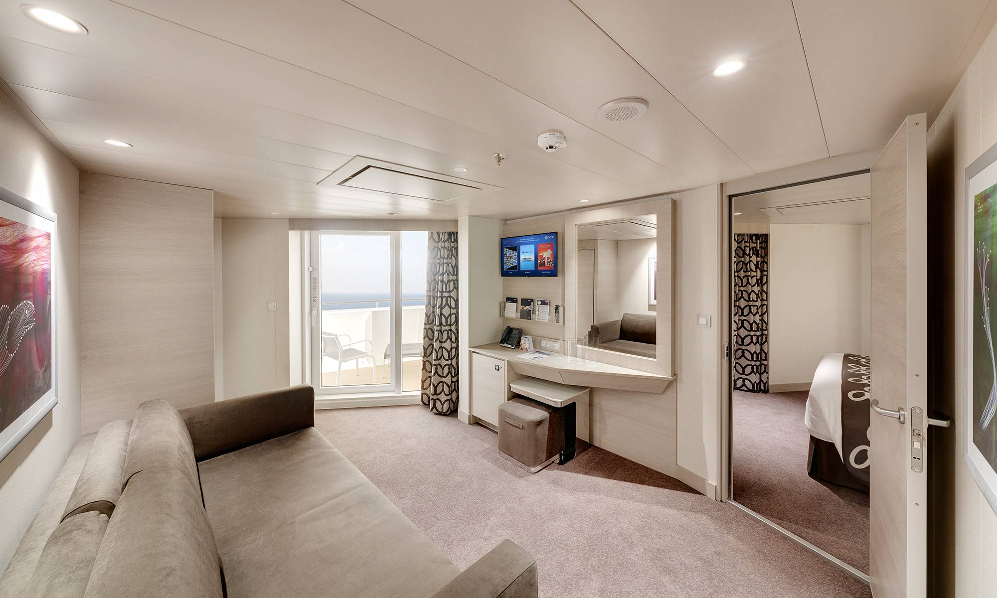 MSC Euribia Premium Suite Aurea Wohnzimmer