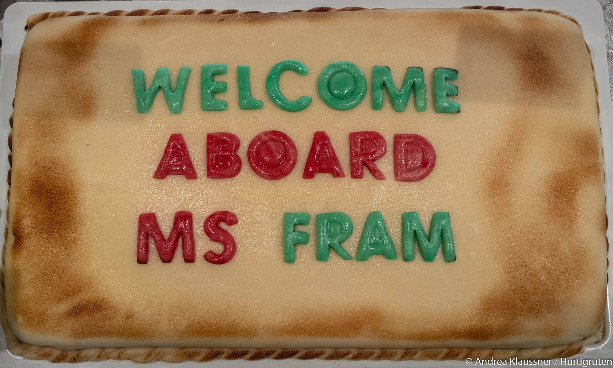 MS Fram Willkommen an Bord