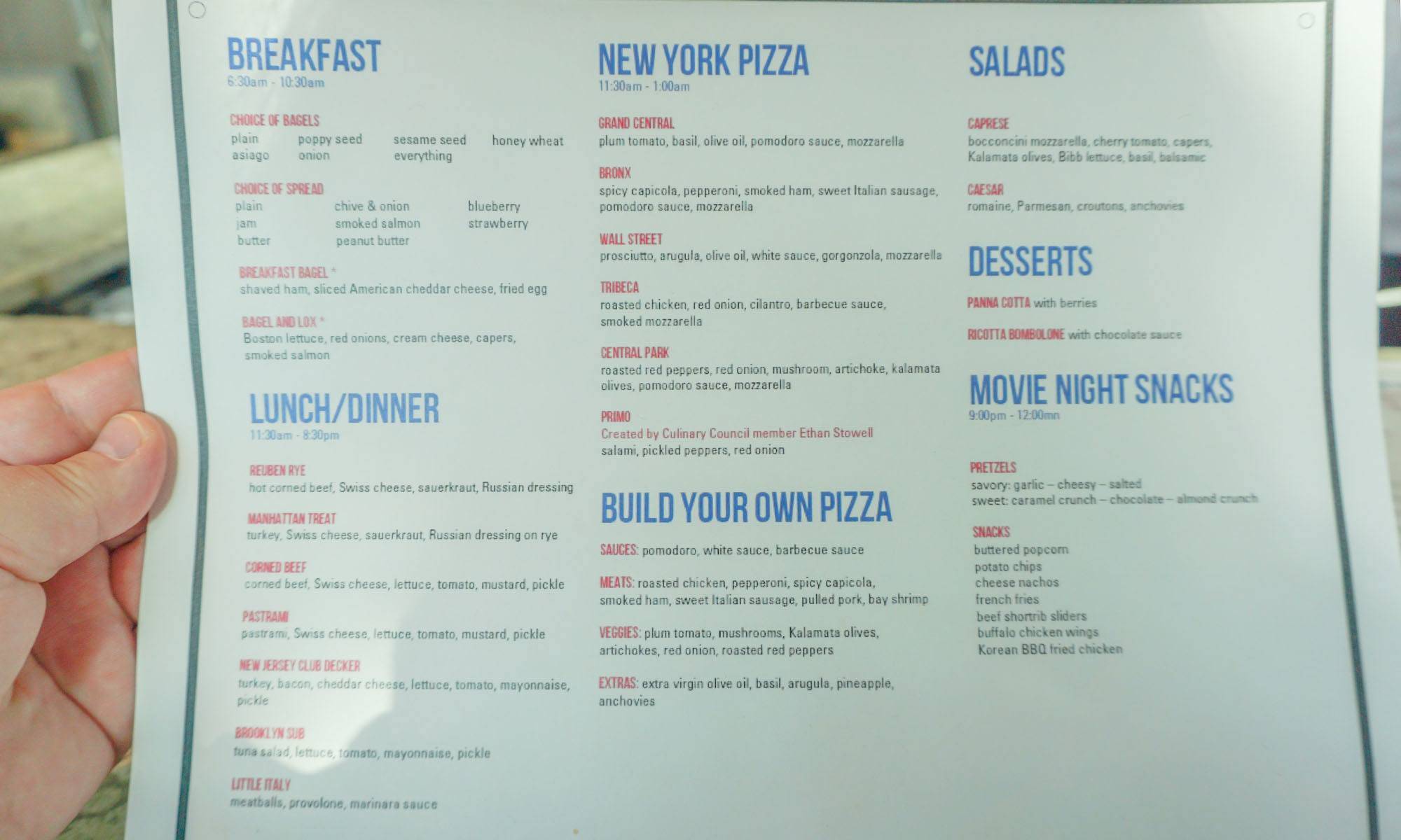 Nieuw Statendam New York Deli Pizza