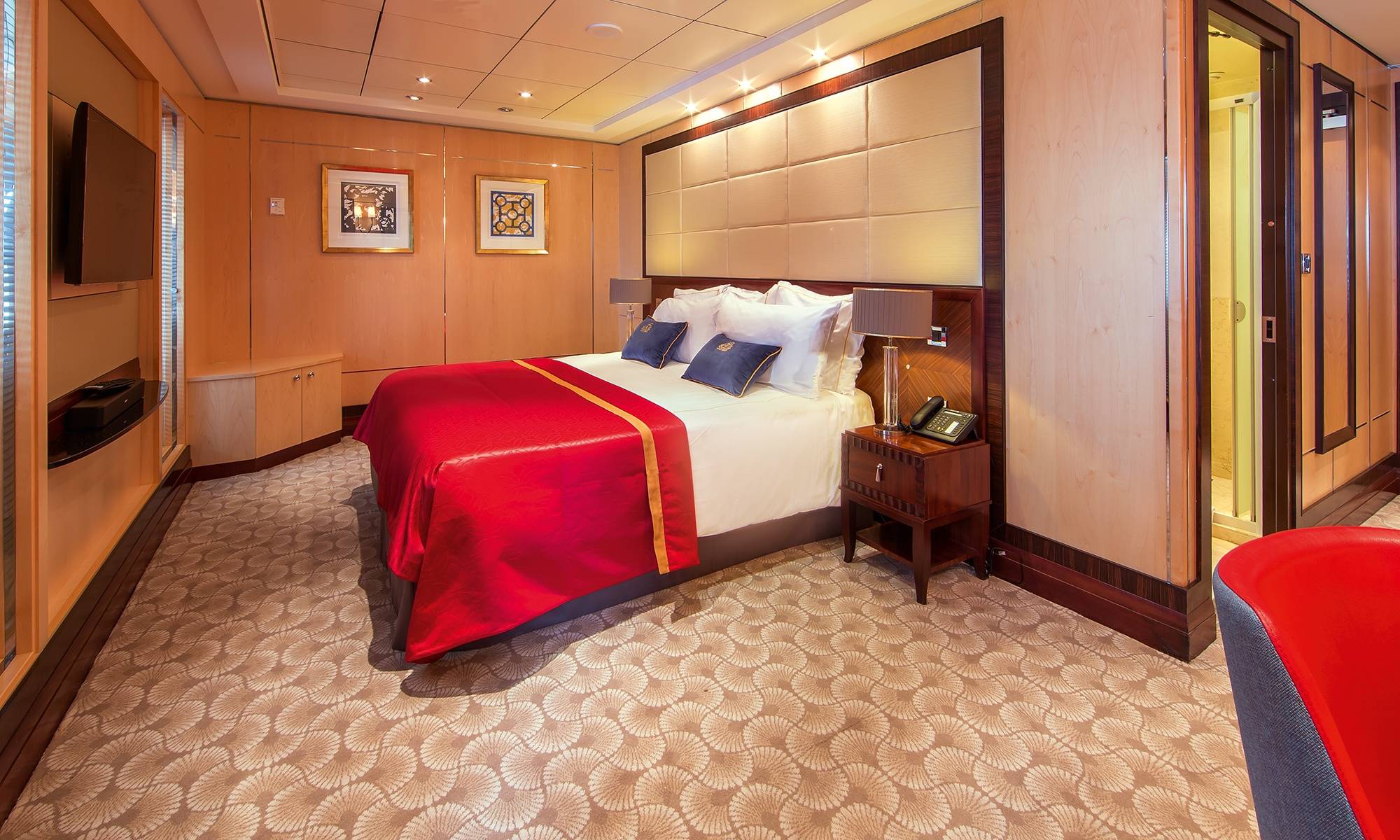 Queen Mary 2 Royal Suite Schlafbereich