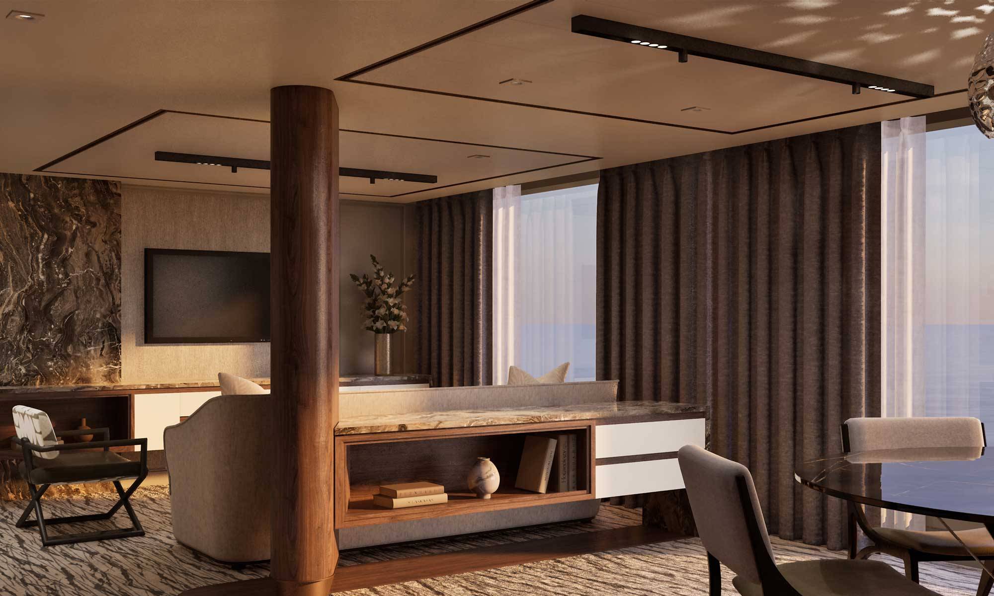Seven Seas Prestige Skyview Luna Suite Wohnzimmer